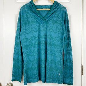 Woolrich, NWOT, Women's Semi Sheer Lightweight Long-Sleeve Hooded T-Shirt, Large